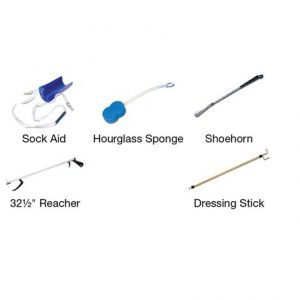 Essential Medical Everyday Essentials Deluxe Hip Kit With Molded Sock Aid Health Products