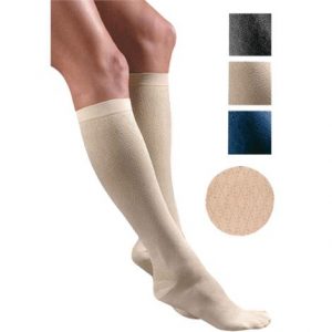 FLA Activa Sheer Therapy 15-20mmHg Womens Patterned Dress Socks with Diamond Pattern Health Products