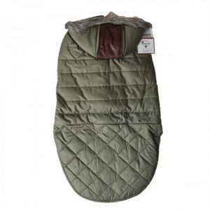 Fashion Outdoor Dog Leather Detail Dog Coat - Olive Green Health Products