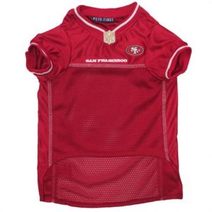 First San Francisco 49ers White Trim Mesh Dog Jersey Health Products