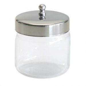 Graham-Field Unlabeled Flint Glass Dressing Jars With Covers Health Products