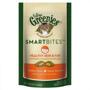 Greenies SmartBites Healthy Skin & Fur Chicken Flavor Cat Treats Health Products