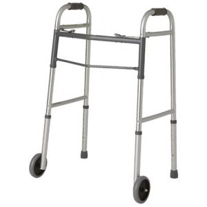 Guardian Easy Care Folding Walker With 5 Inch Fixed Wheels Health Products