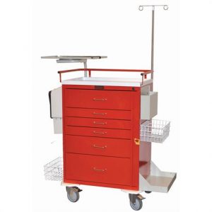 Harloff Classic Six Drawer Super Stat Emergency Crash Cart Health Products