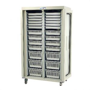 Harloff Double Column Medical Storage Cart with Key Lock Health Products