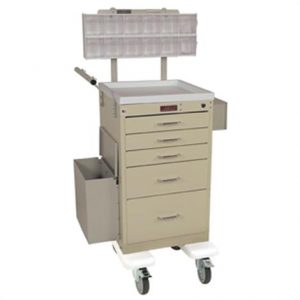 Harloff Five Drawer Mini Line Phlebotomy Cart Package Health Products