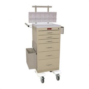 Harloff Six Drawer Mini Line Phlebotomy Cart Package Health Products