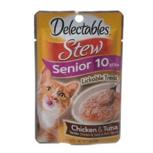 Hartz Delectables Stew Senior Cat Treats - Chicken & Tuna Health Products