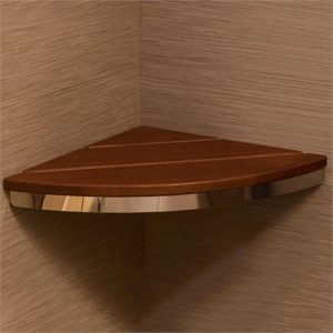 HealthCraft Invisia Bamboo Corner Shower Seat Health Products