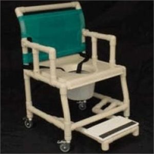 Healthline Drop Arm Shower Commode Chair With Vacuum Seat And Footrest Health Products