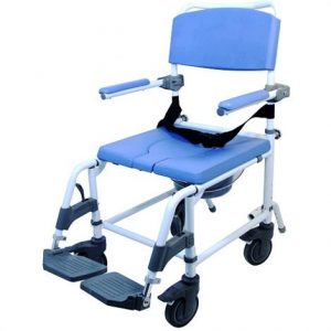 Healthline EZee Life Non-Tilt 22-Inch Seat Aluminum Rehab Shower Commode Chair Health Products