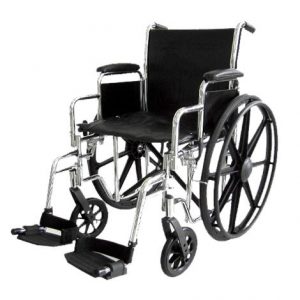 ITA-MED 16 Inch Premium Wheelchair with Chrome Plated Frame Health Products