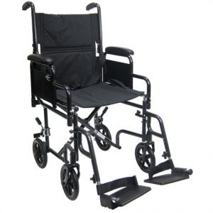 Karman Healthcare T-2700 Transport Wheelchair With Removable Armrest and Footrest Health Products