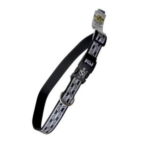 Lazer Brite Reflective Open-Design Adjustable Dog Collar - Black Chain Link Health Products