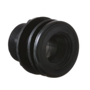 Lifegard Aquatics Double Threaded Bulkhead - Black Health Products