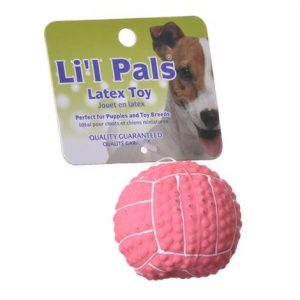 Lil Pals Latex Mini Volleyball for Dogs - Pink Health Products