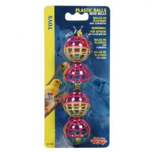 Living World Plastic Balls with Bells Bird Toy Health Products