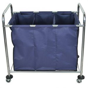 Luxor Industrial Laundry Cart With Dividers Health Products