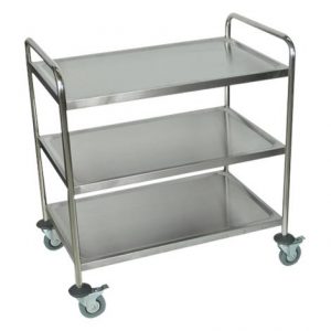 Luxor Three Shelves Stainless Steel Utility Cart Health Products