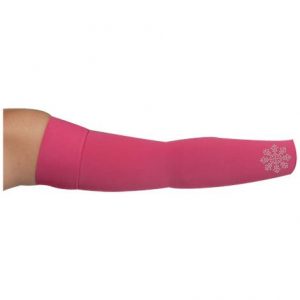 LympheDivas Fuchsia With Crystal Snowflake Compression Arm Sleeve Health Products