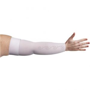 LympheDivas White With Crystal Swirl Compression Arm Sleeve Health Products