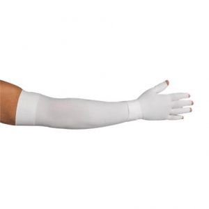 LympheDudes White Compression Arm Sleeve And Glove Health Products