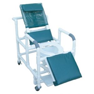 MJM International Reclining Shower Chair with Sliding Footrest Health Products