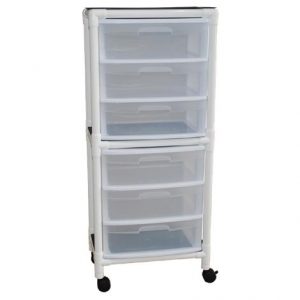 MJM International Universal Cart with Six Slide Out Drawers Health Products