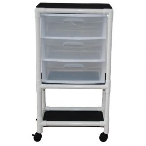 MJM International Universal Cart with Three Slide Out Drawers Health Products