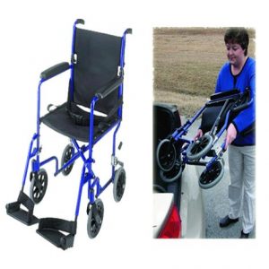 Mabis DMI 19 Inches Ultra Lightweight Aluminum Transport Chair Health Products