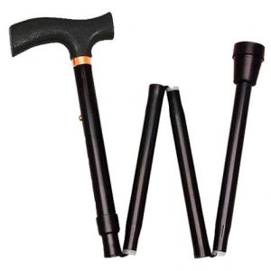 Mabis DMI Ladies Adjustable Folding Cane With Derby Top Handle Health Products