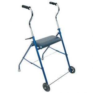 Mabis DMI Steel Walker with Wheels And Seat Health Products