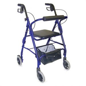 Mabis DMI Ultra Lightweight Aluminum Rollator with Adjustable Seat Height Health Products