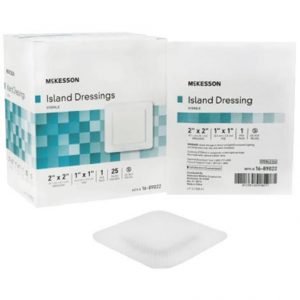 McKesson Adhesive Sterile Square Island Dressing Health Products