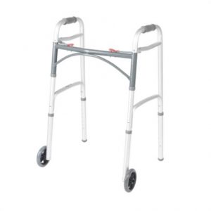 McKesson Adult Folding Walker With Wheels Health Products