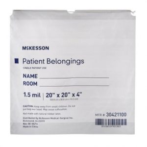 McKesson Patient Belonging Bag Health Products