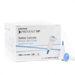 McKesson Prevent HP Safety Lancets With Push Button Health Products