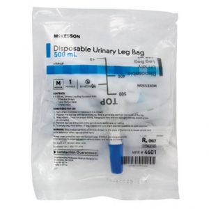 McKesson Vinyl Urinary Leg Bag With Anti-Reflux Valve Health Products