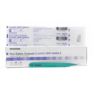 Mckesson NonSafety Size 11 Stainless Steel Scalpel Health Products