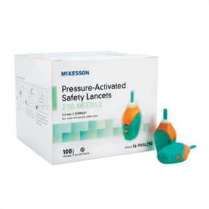 Mckesson Safety Lancet Fixed Depth Lancet Needle Pressure Activated Health Products