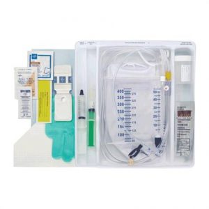 Medline 100 Percent Silicone ERASE CAUTI Adult Foley Catheter Tray With Urine Meter Health Products