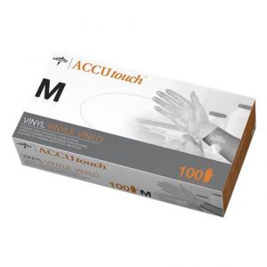 Medline Accutouch Synthetic Vinyl Powder Free Exam Gloves Health Products