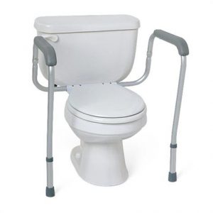 Medline Aluminum Foldable Toilet Safety Rail Health Products