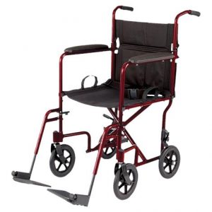 Medline Aluminum Transport Chair With 8 Inch Wheels Health Products