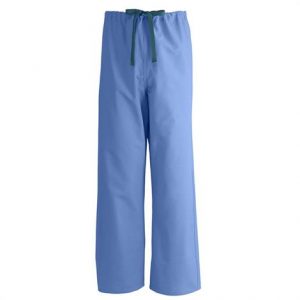 Medline AngelStat Unisex Reversible Drawstring Scrub Pants- Ceil Blue Health Products