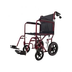 Medline Basic Aluminum Transport Chair With 12 Inch Wheels Health Products