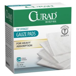 Medline Curad Hospital Quality Sterile Post-Op Top Sponges Health Products