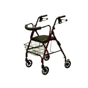 Medline Deluxe Four Wheel Rollator Health Products