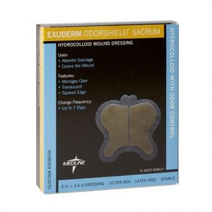 Medline Exuderm OdorShield Sacral Hydrocolloid Dressing Health Products