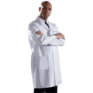 Medline Fine Line Twill Staff Length Lab Coat For Men Health Products